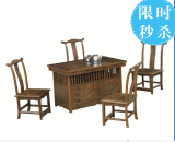 红木家具鸡翅木茶桌小玲珑茶台中式仿古实木功夫茶艺桌椅组合特价