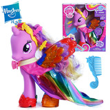 孩之宝Hasbro 小马宝莉 彩虹系列 8寸时尚紫悦 女孩玩具模型A8211