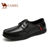 Camel骆驼男鞋 2016新款夏季舒适透气系带头层牛皮休闲皮鞋