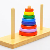 包邮汉诺塔木制玩具 儿童早教益智2-3岁 宝宝叠叠乐积木玩具