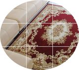 品质高档中式古典风格 大红色地毯 客厅卧室茶几地毯 剪花地