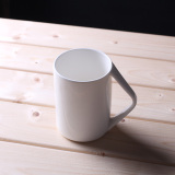 纯白简约 北欧风格创意新骨瓷马克杯陶瓷杯子水杯咖啡杯 出口丹麦
