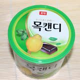 韩国进口 乐天木瓜薄荷润喉糖桶装148g 水果味润喉糖 木瓜味