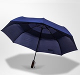 双层防晒油画伞 折叠晴雨伞 全自动两用超大伞