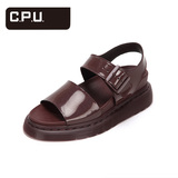 C.P.U.Dr.Martens马丁夏季简约时尚扣带露趾平底女款凉鞋