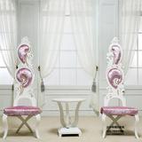 欧式新古典餐椅时尚形象椅婚纱影楼金银箔实木镂空餐桌椅 高背椅