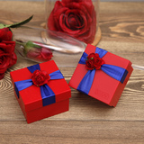 花半里 创意喜糖盒中式结婚树脂糖果盒红蓝撞色欧式婚礼品盒子