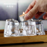 厂批发创意加厚玻璃茶具通用茶壶水杯子加热保温底座茶座蜡烛炉器