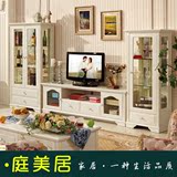 韩式田园实木电视柜单门双门酒柜组合简约白色电视柜组合