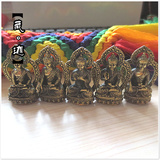 【藏。迦】尼泊尔纯手工纯铜释迦摩尼释迦五印佛像摆件口袋随身佛