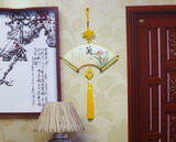 中国风水墨兰花扇形家居装饰吊饰、商店、幼儿园装饰挂饰