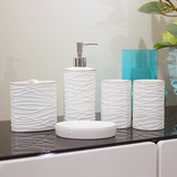 简约欧式浴室卫浴五件套创意现代洗漱套装 卫生间婚庆用品套件
