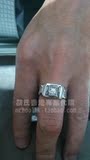 香港代购专柜正品六福珠宝18K金白金钻石戒指指环男士有发票吊牌