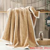 经典美式保暖双层加厚拉舍尔毛毯子冬季盖毯法兰珊瑚绒毛毯床单人