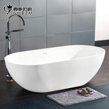 人造石浴缸独立式 1.78米椭圆浴缸精工玉石浴缸浴盆　贵族公馆