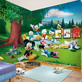 卡通米老鼠儿童房定制大型壁画卧室客厅电视背景墙纸壁纸墙画墙布