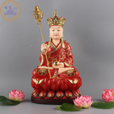 12寸树脂手工彩绘红衣金花边地藏王菩萨像娑婆三圣做地藏佛像包邮
