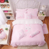 韩版全棉加厚公主卡通凯蒂猫可爱床裙磨毛四件套1.5米1.8床上用品