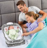 婴儿床床中床美国新生儿可折叠bb床睡篮尿布台旅行便携式宝宝小床