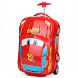 正品麦昆汽车总动员18寸儿童拉杆箱旅行箱书包卡通男孩行李箱可坐