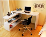 特价简约简易台式办公家用电脑桌旋转书桌书架组合转角学习桌烤漆