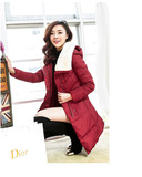 2015年冬季羽绒棉服女中长款韩版修身时尚休闲棉衣