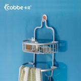 卡贝3158太空铝卫生间浴室挂件单1层方形纸巾网铝篮置物架三角篮