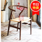 简约北欧宜家现代美式复古实木餐椅Y椅/酒店餐厅家用休闲椅子创意