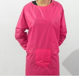 加厚PVC成人防水广告罩衣 女装韩版时尚长袖围裙防污反穿衣多色