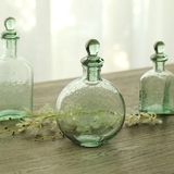 纯净北欧 欧式美式乡村风格 透明气泡玻璃花瓶水培香薰瓶香水瓶