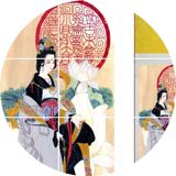 人物画富贵吉祥仕女图卷轴画国画丝绸画古典美女图琴房包厢装饰画