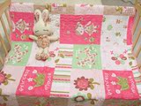 床盖纯棉绗缝被韩国儿童卡通爬行垫粉色夏凉被单件外贸床单特价
