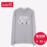 Baleno/班尼路春装新款 青年圆领字母印花卫衣 时尚套头衫外套男