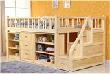 儿童床男孩实木半高床松木童床多功能组合床公主床1.2米1.5储物床