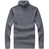 CANKUYZ男装2016新品澳洲羊毛可翻高领毛衣打底衫 男羊毛加厚针织