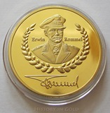 德国二战隆美尔 沙漠之狐镀金币纪念币收藏纪念章军事礼物工艺品