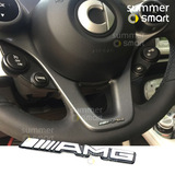 奔驰Smart汽车装饰车贴  AMG方向盘立体铝标 内饰个性改装车标贴