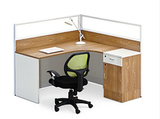 21F161出口高品质：1.4米单人位屏风台办公卡位职员卡座电脑桌椅