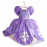 现货美国代购Disney 迪士尼索菲亚公主裙女童礼服裙连衣裙正品