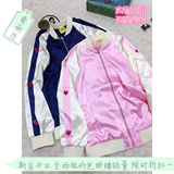 carol 2016秋装新款韩版短款棒球服短外套运动休闲粉色女外套薄款