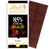 （买一送一）Lindt瑞士莲黑巧克力特级排装100g85%可可儿童节零食