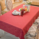 餐桌台布 餐桌桌布 长方形桌布 桌布 布艺 简约桌布 红色现代桌布