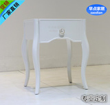欧式卧室床头柜现代简约白色烤漆迷你韩式简易实木特价宜家储物柜