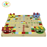 飞行棋玩具折叠木质儿童早教益智力玩具1-3-4岁5-6-7岁男女孩盒装