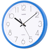 TIMESS挂钟客厅现代创意圆形静音挂表12英寸简约立体石英时钟表