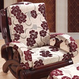 中式实木沙发垫 冬季加厚 木质带靠背红木椅海绵沙发坐垫子包邮