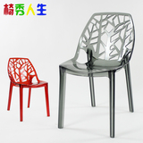 欧式时尚餐椅透明水晶亚克力幽灵椅子塑料镂空靠背椅餐厅酒店椅子