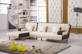 布艺沙发床现代简约大小户型客厅家具可拆洗皮布转角组合多功能