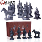 西安旅游纪念品树脂兵马俑工艺品摆件中国风特色礼品盒送老外包邮
