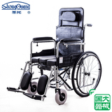 圣光轮椅 折叠轻便带坐便老人轮椅手推车 老年残疾人代步车